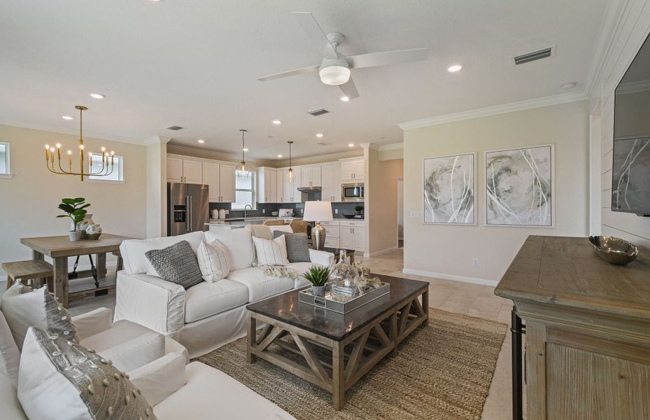 Furnished interior view inside a new home in Emerson Oaks, Vero Beach (Image 8).