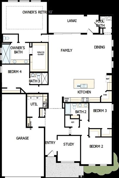 2D floor plan layout of this home in Palmera Wellen Park - Classic Series, Venice, FL (Image 5).