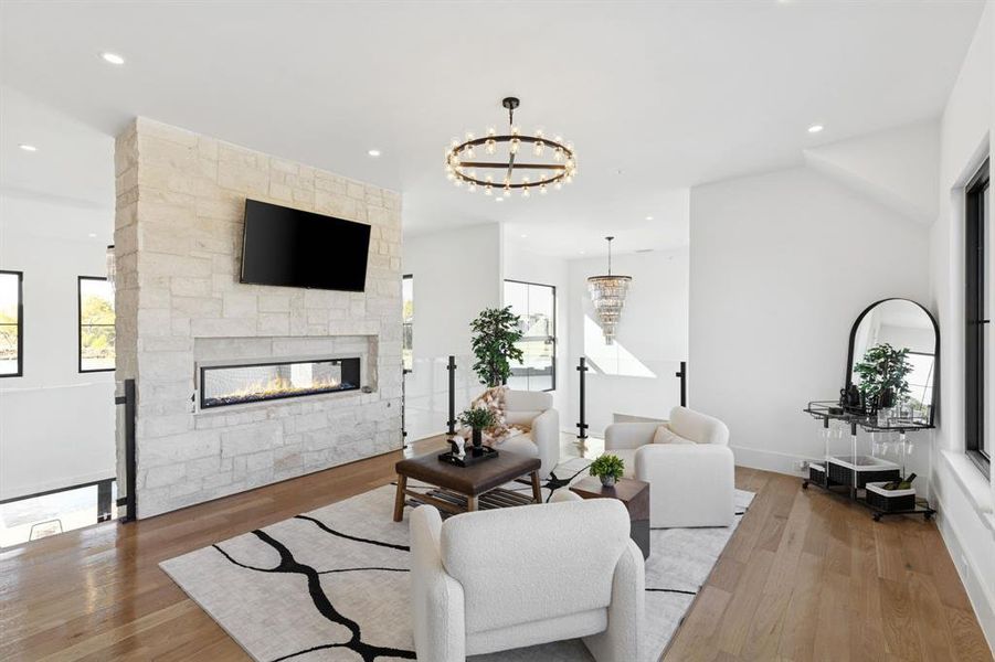 Furnished interior view inside a new home in , Bartonville (Image 6). Furnished interior view inside a new home in , Bartonville (Image 6).