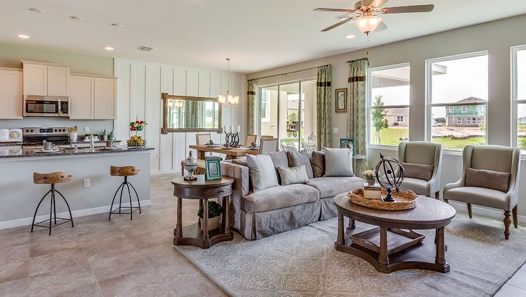 Furnished interior view inside a new home in Bella Lago, Parrish (Image 9). Furnished interior view inside a new home in Bella Lago, Parrish (Image 9).
