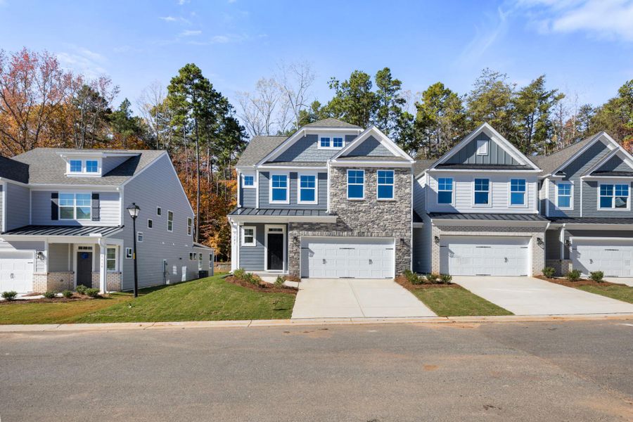 Front exterior of a new home in Harbor Crossing, Greensboro, NC, highlighting curb appeal (Image 24).