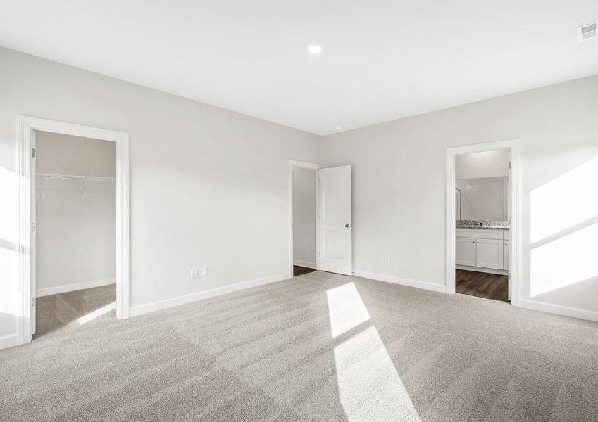 Each bedroom has ts own closet