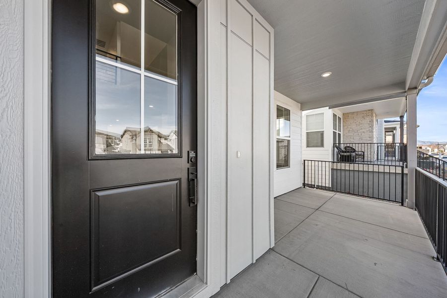 Exterior details and patio area of a home in Trumark Homes at Sterling Ranch, Littleton (Image 3).