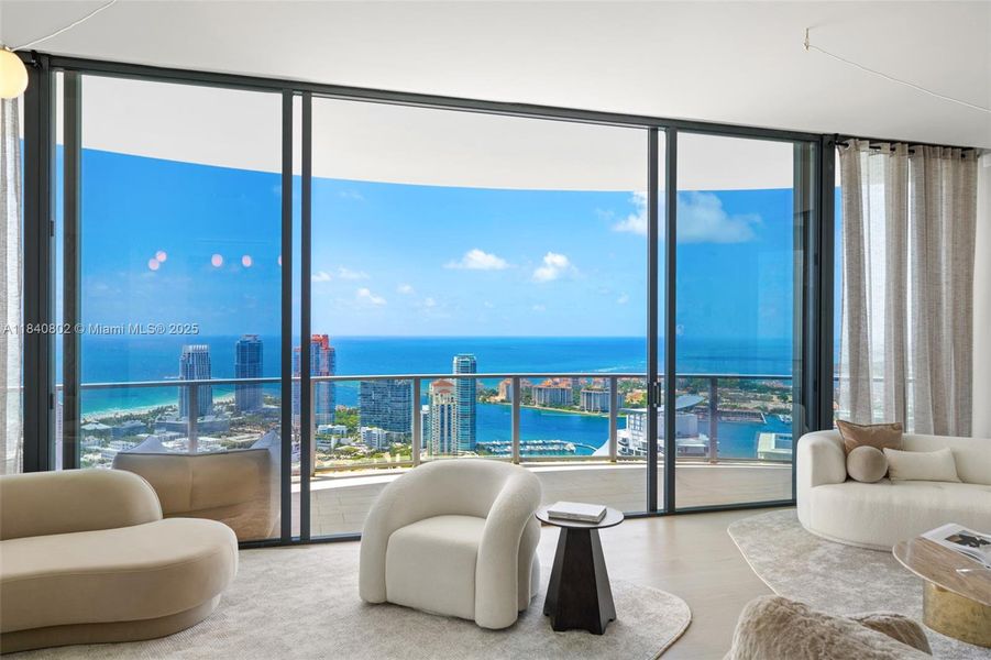 Furnished interior view inside a new home in , Miami Beach (Image 63).