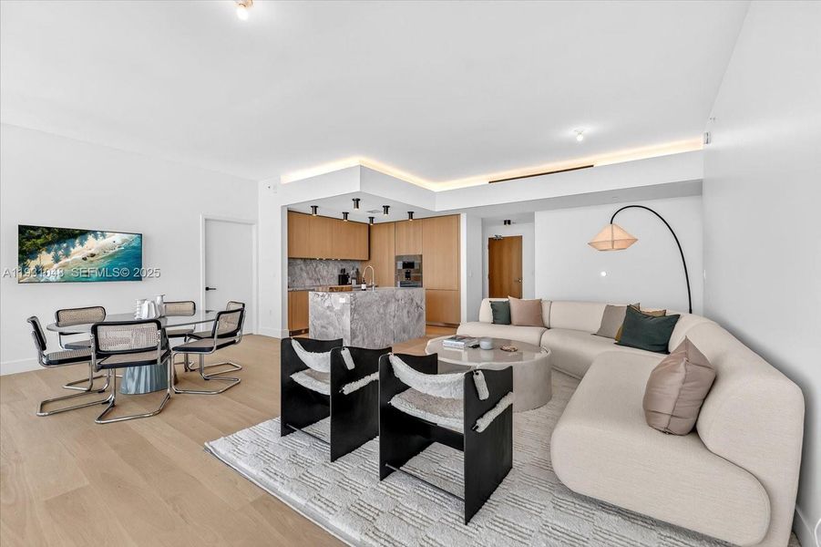 Furnished interior view inside a new home in , Miami Beach (Image 16). Furnished interior view inside a new home in , Miami Beach (Image 16).