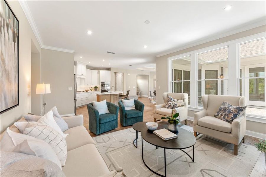 Furnished interior view inside a new home in The Courtyards at Post Road, Cumming (Image 41).