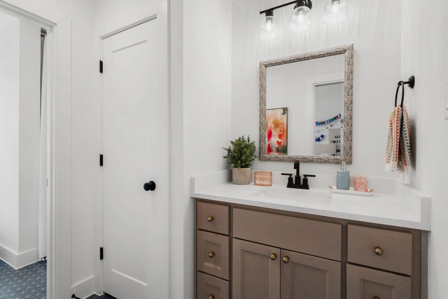 Furnished interior view inside a new home in Santa Rita Ranch, Liberty Hill (Image 37).
