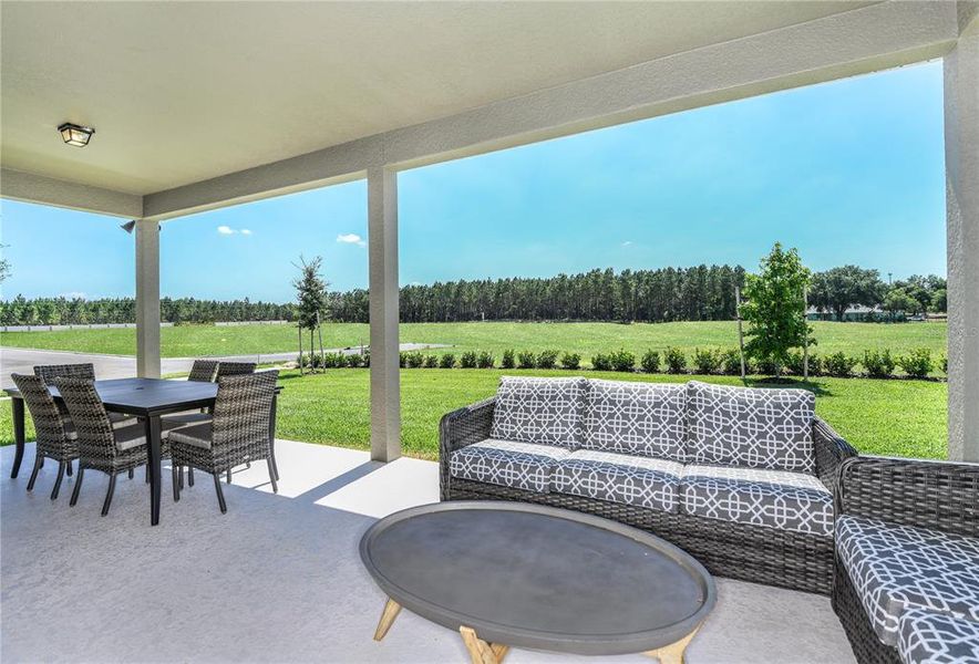 Exterior details and patio area of a home in The Palms at Venetian Bay, New Smyrna Beach (Image 2). Exterior details and patio area of a home in The Palms at Venetian Bay, New Smyrna Beach (Image 2).