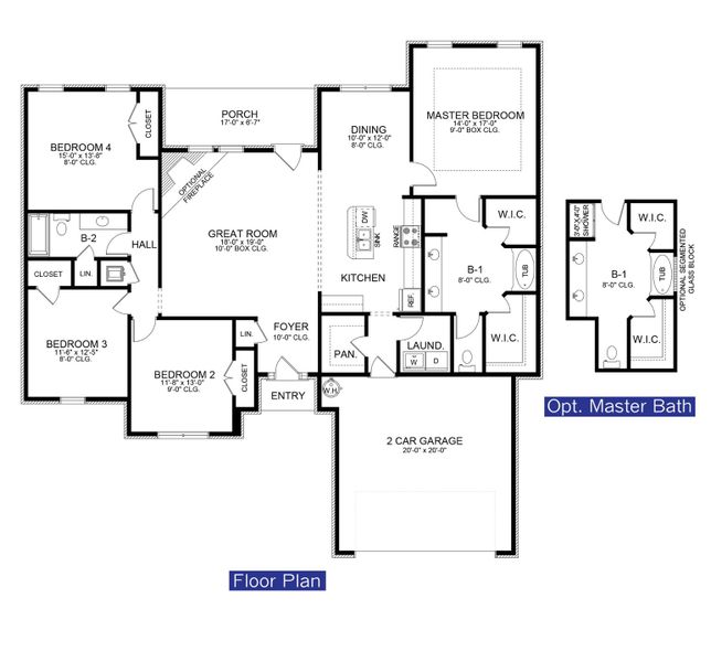 2D floor plan layout of this home in Pecan Valley, Cantonment, FL (Image 3). 2D floor plan layout of this home in Pecan Valley, Cantonment, FL (Image 3).