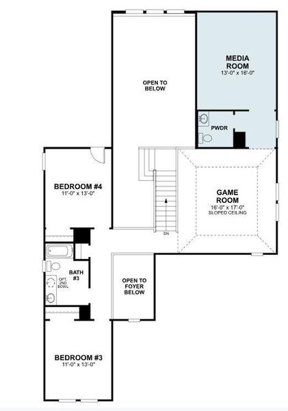 2D floor plan layout of this home in Aster Park, McKinney, TX (Image 3).