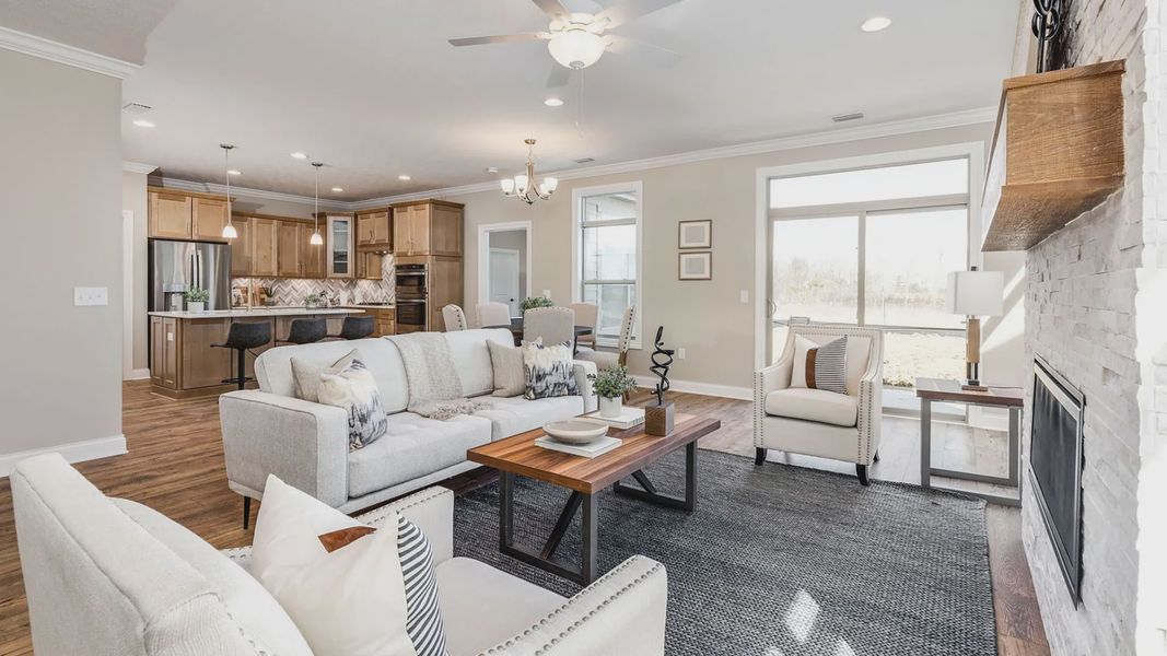Representative furnished interior of a home built from the Capri by Epcon Communities in The Courtyards at Oak Grove, Durham (Image 13).