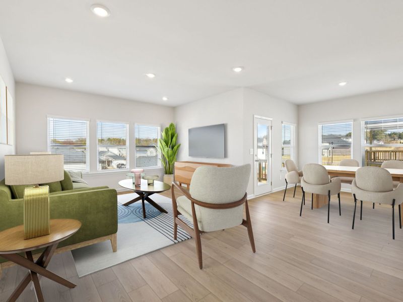 Furnished interior view inside a new home in Preserve at Mountain Creek, Pendergrass (Image 3).