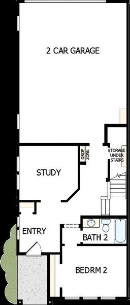 2D floor plan layout of this home in Kinston Mainstreet Townhomes, Loveland, CO (Image 2). 2D floor plan layout of this home in Kinston Mainstreet Townhomes, Loveland, CO (Image 2).