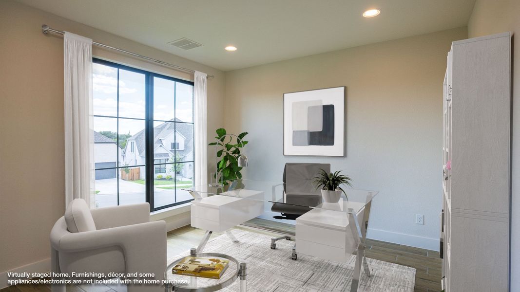 Furnished interior view inside a new home in Palmera Ridge 70', Leander (Image 7). Furnished interior view inside a new home in Palmera Ridge 70', Leander (Image 7).