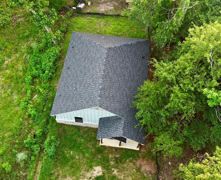 View from above of property