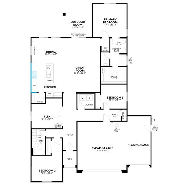 2D floor plan layout for the Acacia by Brookfield Residential in Highland Mariposa at Alamar, Avondale, AZ (Image 4). 2D floor plan layout for the Acacia by Brookfield Residential in Highland Mariposa at Alamar, Avondale, AZ (Image 4).
