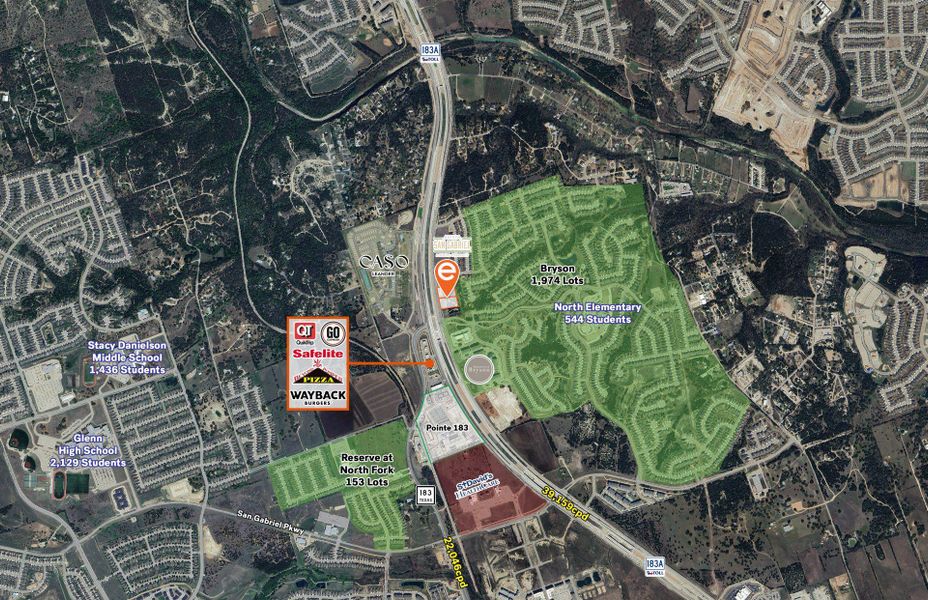 Aerial Map. Illustrating the property's geographic parameters and surrounding developments