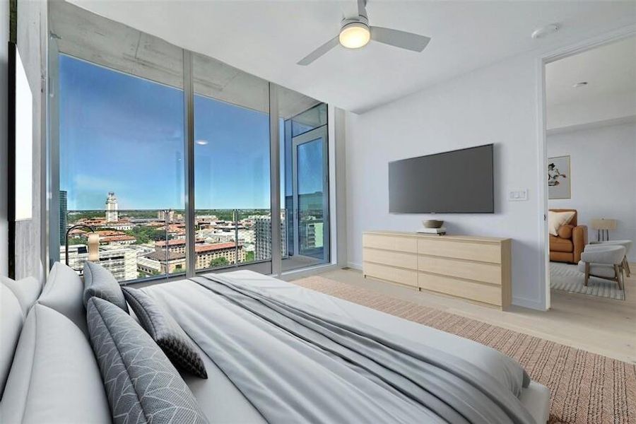 Furnished interior view inside a new home in The Linden Residences, Austin (Image 17).