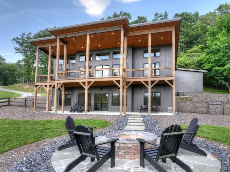 Exterior details and patio area of a home in , Blue Ridge (Image 30). Exterior details and patio area of a home in , Blue Ridge (Image 30).