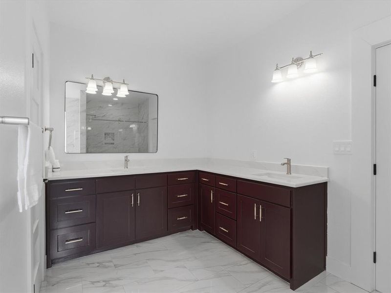 Furnished interior view inside a new home in , Krum (Image 9).