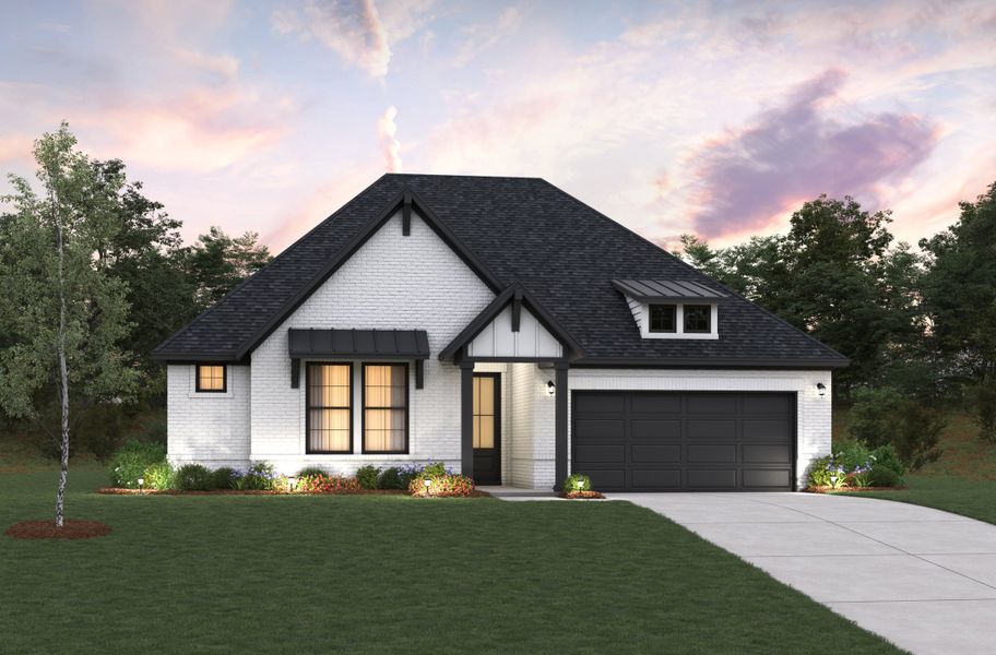 Representative exterior photo of a completed home built from the Arden by Beazer Homes in Ellwood: Prestige Collection, Iowa Colony, TX (Image 6). Representative exterior photo of a completed home built from the Arden by Beazer Homes in Ellwood: Prestige Collection, Iowa Colony, TX (Image 6).