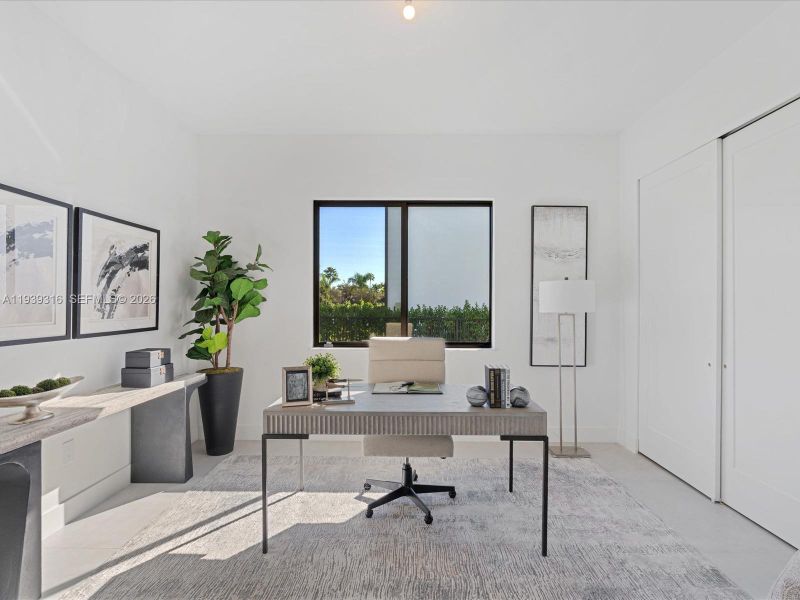 Furnished interior view inside a new home in , Miami (Image 37).