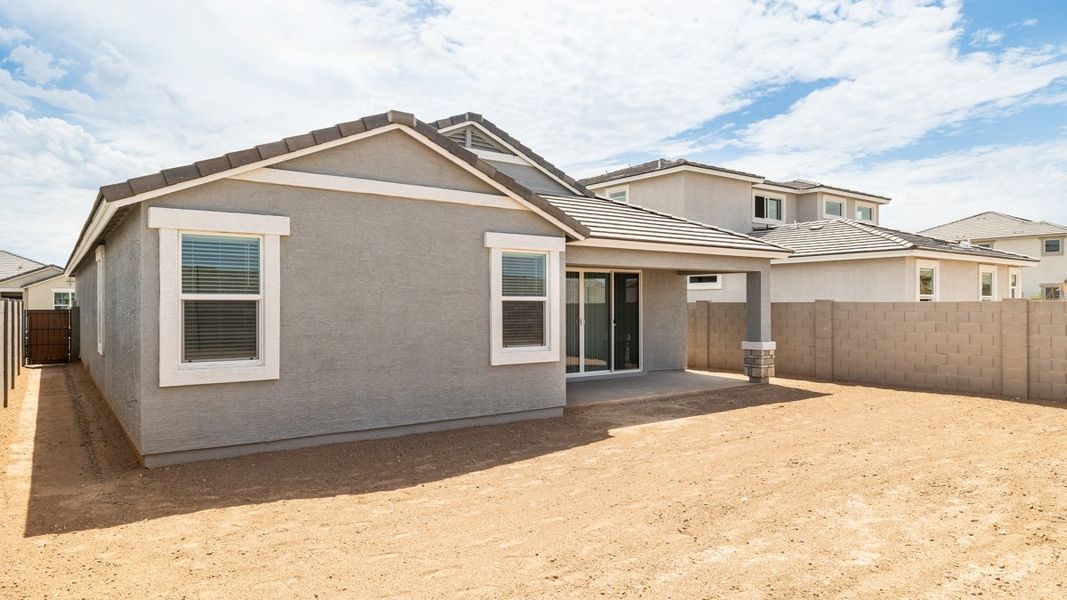 Exterior details and patio area of a home in Zanjero Pass, Waddell (Image 2).