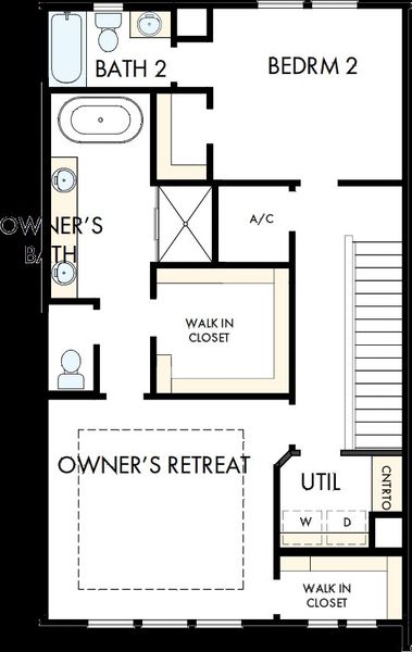 2D floor plan layout of this home in Emerald Landing at Waterside at Lakewood Ranch – City Homes, Sarasota, FL (Image 4). 2D floor plan layout of this home in Emerald Landing at Waterside at Lakewood Ranch – City Homes, Sarasota, FL (Image 4).
