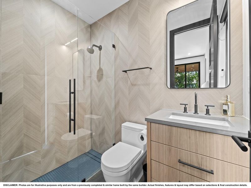 DISCLAIMER: Photos are for illustrative purposes only and are from a previously completed & similar home built by the same builder. Actual finishes, features & layout may differ based on selections & final construction details.