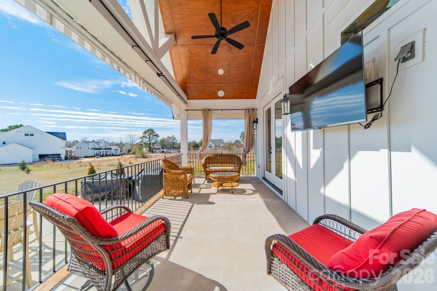Exterior details and patio area of a home in , Clover (Image 21).