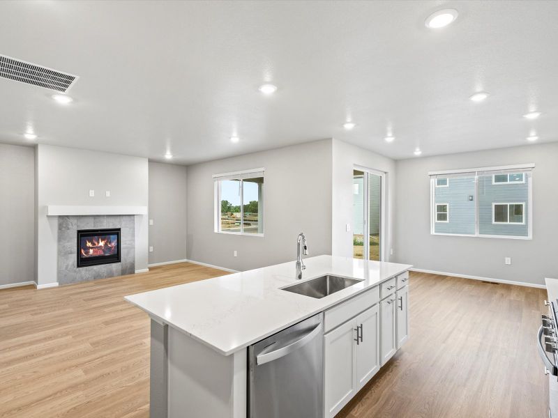 Furnished interior view inside a new home in Poudre Heights: The Alpine Collection, Windsor (Image 4).