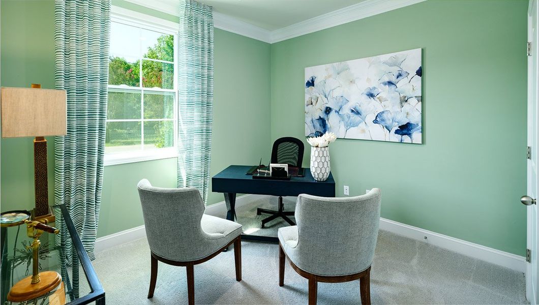 Representative furnished interior of a home built from the BRISTOL DRHe by D.R. Horton in Valley View, Waynesville (Image 28).