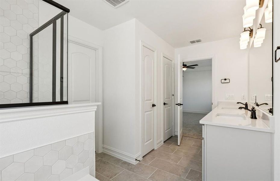 Spacious owner's suite bathroom Spacious owner's suite bathroom