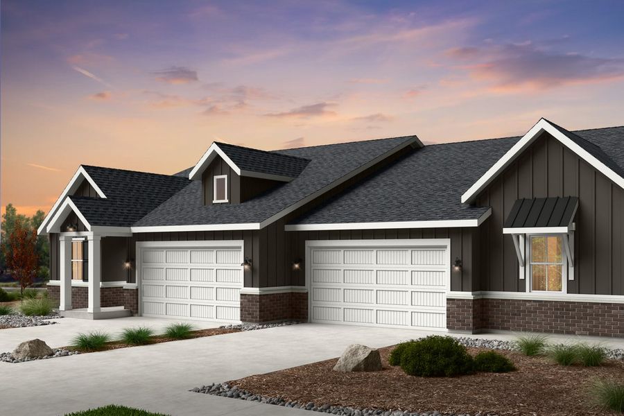 Representative exterior photo of a completed home built from the Rocky Mountain by Taylor Morrison in The Aurora Highlands Landmark Collection, Aurora, CO (Image 22).