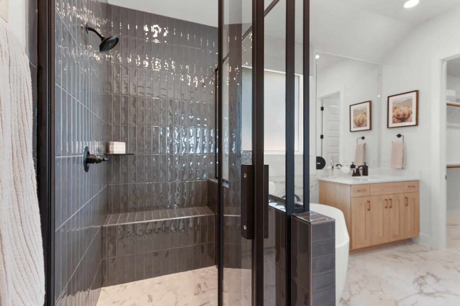 Furnished interior view inside a new home in Highland Village, Georgetown (Image 58). Furnished interior view inside a new home in Highland Village, Georgetown (Image 58).