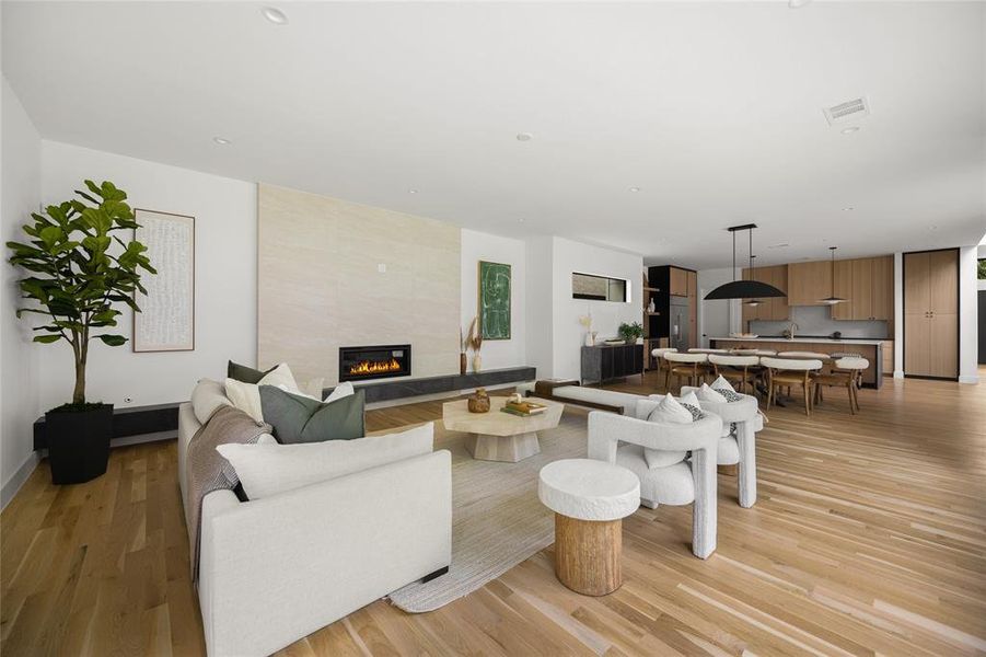Furnished interior view inside a new home in , Dallas (Image 11).