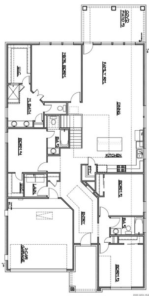 2D floor plan layout of this home in The Crossvine, Schertz, TX (Image 6).
