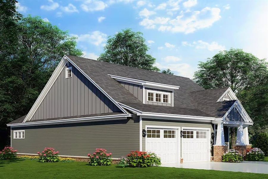 Front exterior of a new home in , Poolville, TX, highlighting curb appeal (Image 4). Front exterior of a new home in , Poolville, TX, highlighting curb appeal (Image 4).