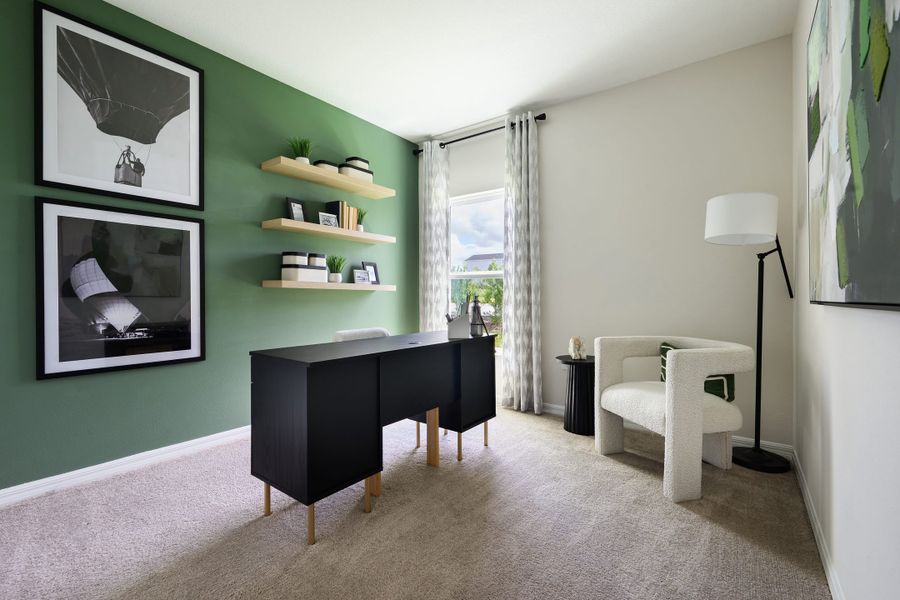 Furnished interior view inside a new home in Scenic Terrace, Haines City (Image 14).