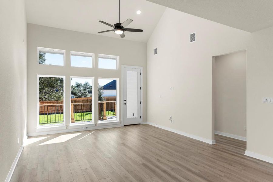 Spacious, unfurnished interior of a new home in Terrace Collection at Heritage, Dripping Springs (Image 17). Spacious, unfurnished interior of a new home in Terrace Collection at Heritage, Dripping Springs (Image 17).