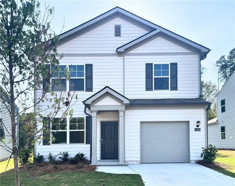 Front exterior of a new home in Sherwood Manor, College Park, GA, highlighting curb appeal (Image 2). Front exterior of a new home in Sherwood Manor, College Park, GA, highlighting curb appeal (Image 2).