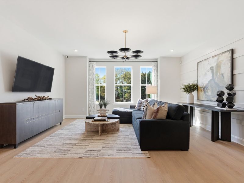 Representative furnished interior of a home built from the Dahlia by Tri Pointe Homes in Bellflower, Charlotte (Image 35).