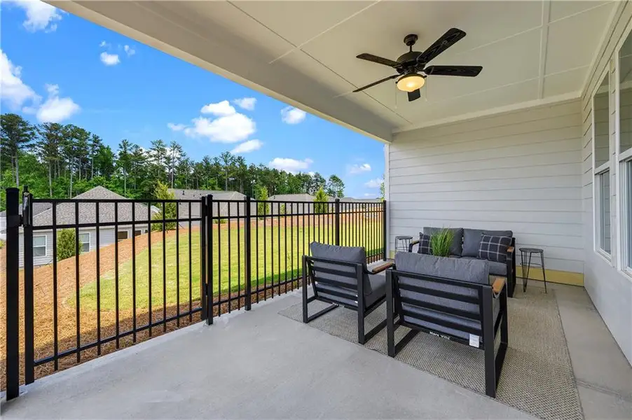 Exterior details and patio area of a home in , Hiram (Image 21).