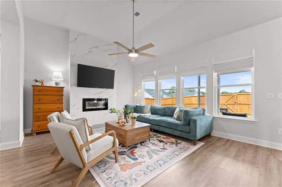 Furnished interior view inside a new home in , Homer (Image 37). Furnished interior view inside a new home in , Homer (Image 37).