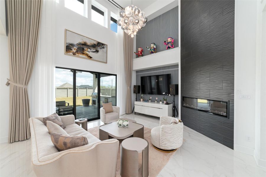 Furnished interior view inside a new home in Pomona 70' - Section 27, Manvel (Image 8).