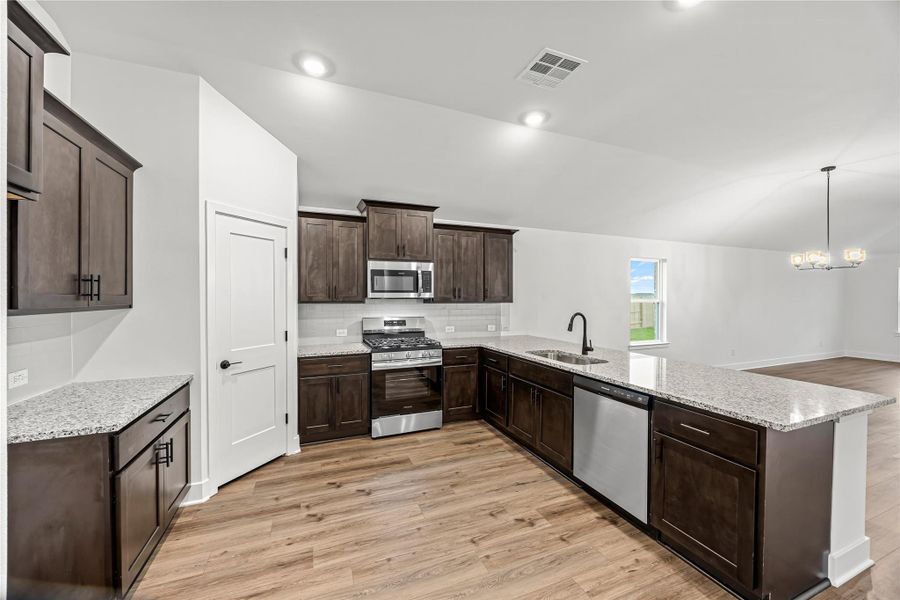 Furnished interior view inside a new home in River Ranch Trails, Dayton (Image 6). Furnished interior view inside a new home in River Ranch Trails, Dayton (Image 6).