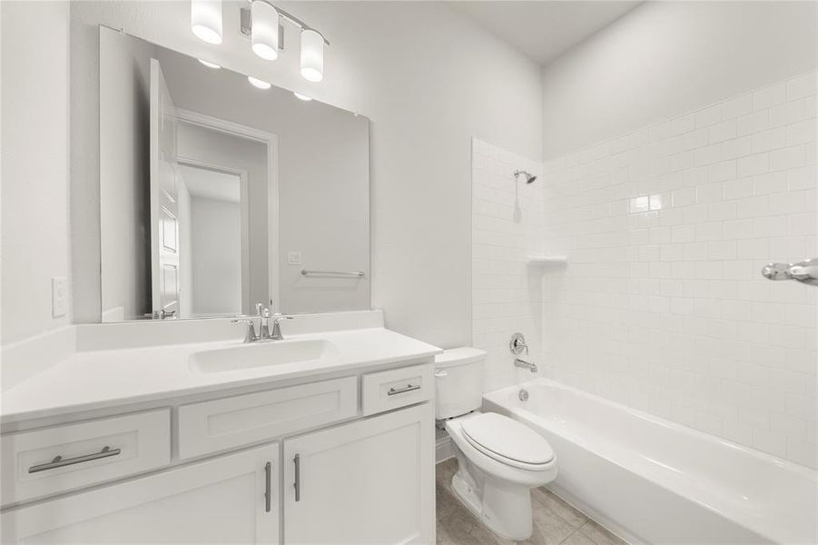 Furnished interior view inside a new home in Painted Tree Showcase, McKinney (Image 7).