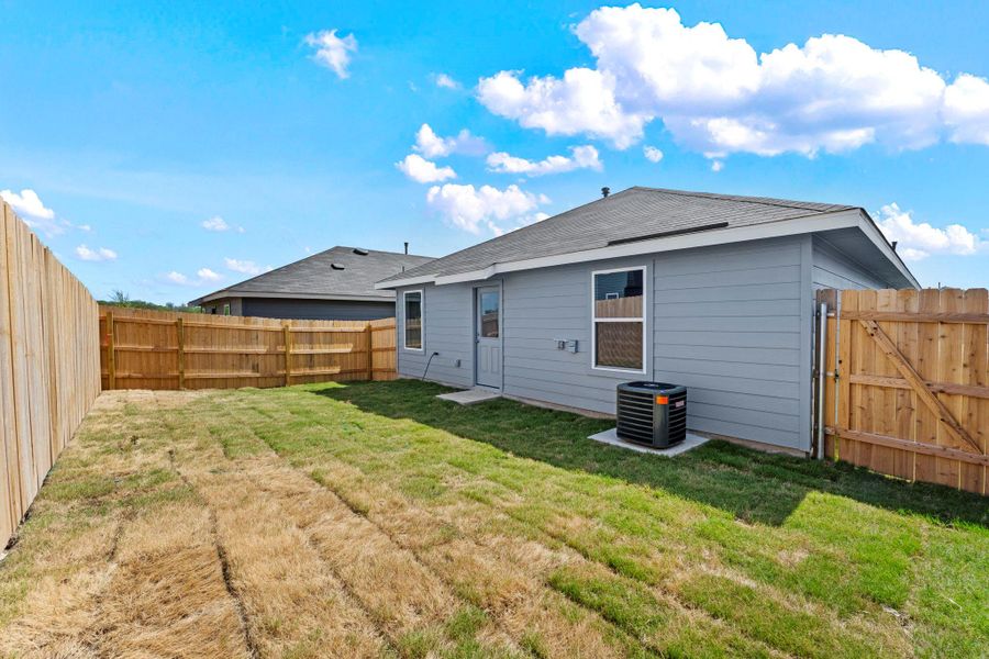 Exterior details and patio area of a home in Sunset Oaks, Maxwell (Image 2). Exterior details and patio area of a home in Sunset Oaks, Maxwell (Image 2).