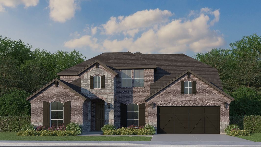 Plan 1686 Elevation B with Stone