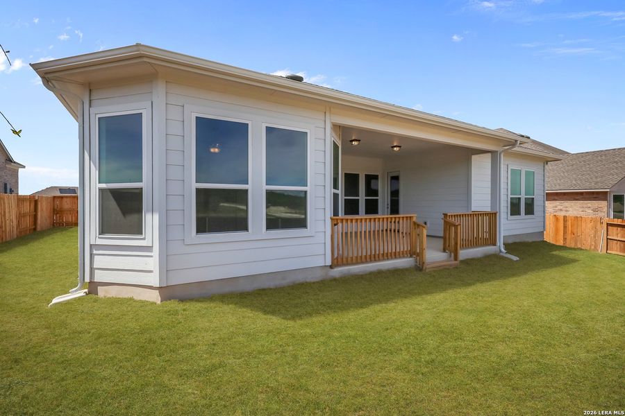 Exterior details and patio area of a home in Homestead, Schertz (Image 21).
